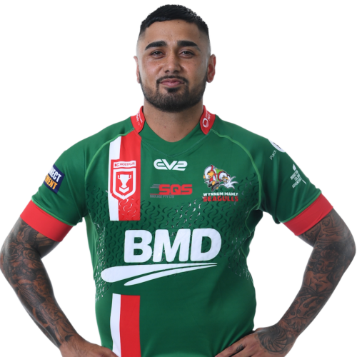 Kyle Coghill - wearing Queensland Rugby League Hostplus Cup Wynnum Manly Seagulls jersey 2022
