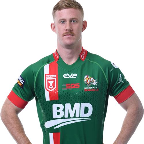 Ben Farr - wearing Queensland Rugby League Hostplus Cup Wynnum Manly Seagulls jersey 2022